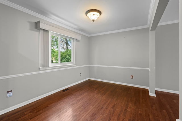 50631 Newcastle Dr, Chesterfield, MI 48047 - empty room featuring hardwood / wood-style flooring, baseboards, and crown molding