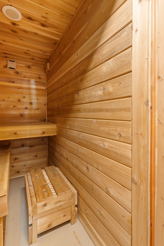 50631 Newcastle Dr, Chesterfield, MI 48047 - sauna / steam room with wood walls and wood ceiling