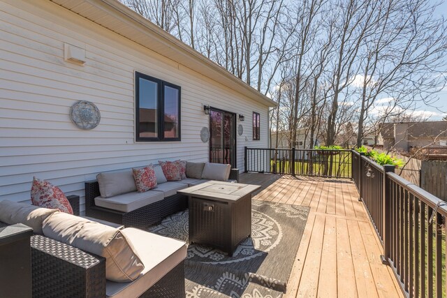 619 N Watkins, Perry, MI 48872 - wooden terrace featuring an outdoor living space