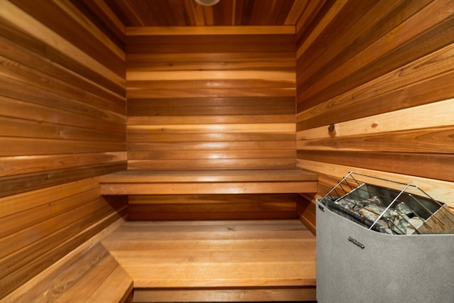 1303 Towsley Ln, Ann Arbor, MI 48105 - sauna with wooden walls and wooden ceiling