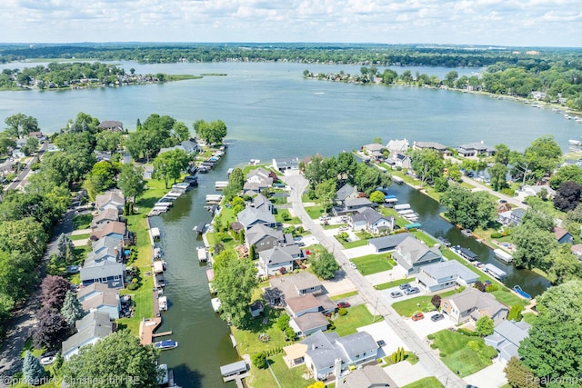 1700 Maddy Ln, Keego Harbor, MI 48320 - aerial view of property and surrounding area with nearby suburban area and a nearby body of water