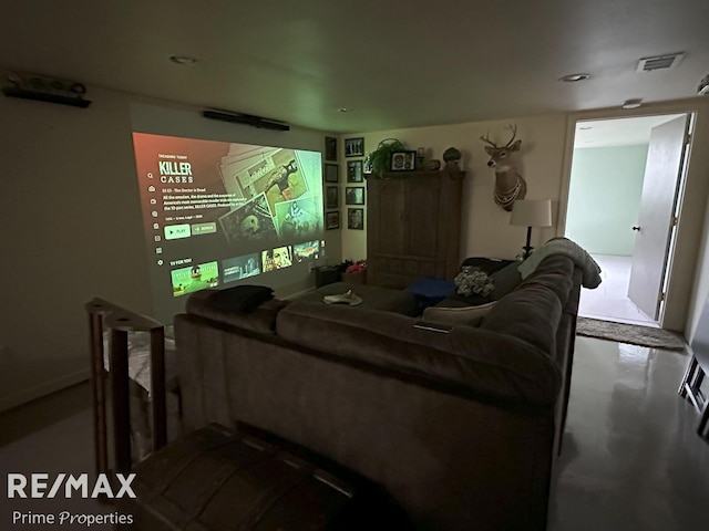 1321 Rollins St, Grand Blanc, MI 48439 - living area featuring concrete floors