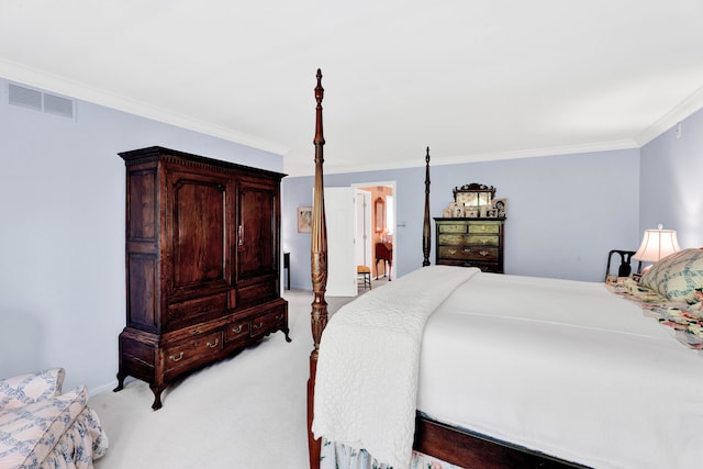 22366 Valley Oaks Dr, Beverly Hills, MI 48025 - bedroom featuring light carpet and ornamental molding