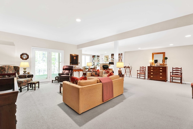 22366 Valley Oaks Dr, Beverly Hills, MI 48025 - carpeted living area featuring recessed lighting
