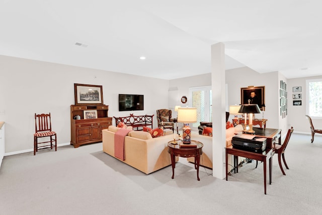 22366 Valley Oaks Dr, Beverly Hills, MI 48025 - living room with light colored carpet and baseboards