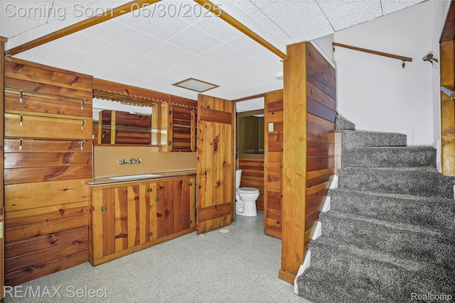 2302 Radcliffe Ave, Flint, MI 48503 - stairs featuring a paneled ceiling