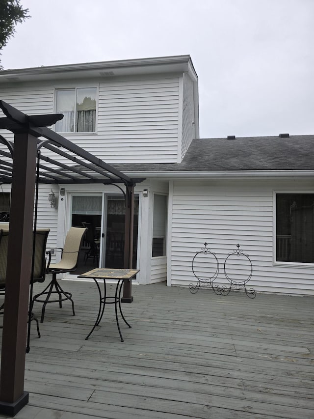 5835 S Ashford Way, Ypsilanti, MI 48197 - wooden deck featuring a pergola