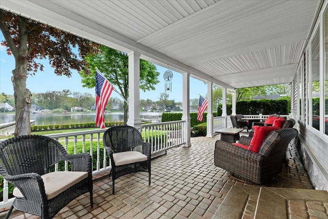 3767 Carrie Ln, Walled Lake, MI 48390 - wooden deck with a water view
