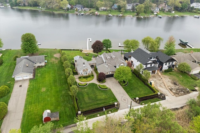 3767 Carrie Ln, Walled Lake, MI 48390 - aerial view of residential area with a large body of water