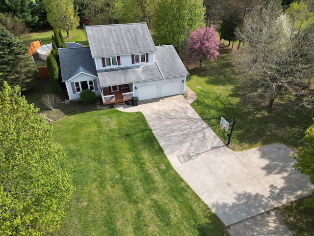 view from above of property