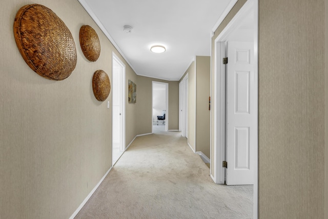 744 Lockmoore Ct, Rochester Hills, MI 48307 - corridor with light carpet and baseboards
