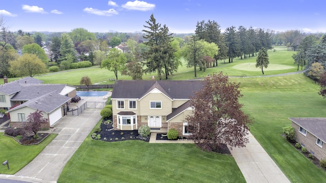 744 Lockmoore Ct, Rochester Hills, MI 48307 - view of subject property with a local golf course and a tree filled landscape