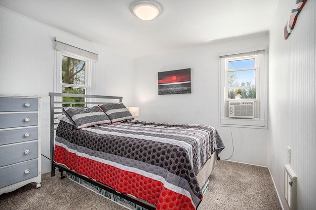 820 N Werners Landing Dr, Bronson, MI 49028 - bedroom with carpet, multiple windows, and cooling unit