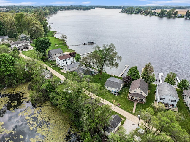 820 N Werners Landing Dr, Bronson, MI 49028 - aerial view of residential area with a nearby body of water