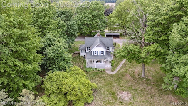 101 Hill St, Stockbridge, MI 49285 - aerial view of property and surrounding area