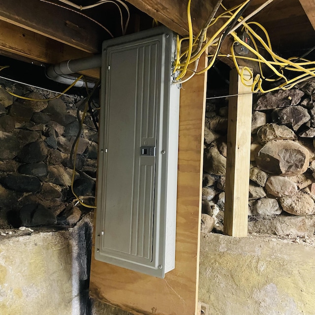 326 N Oak St, Owosso, MI 48867 - basement with electric panel