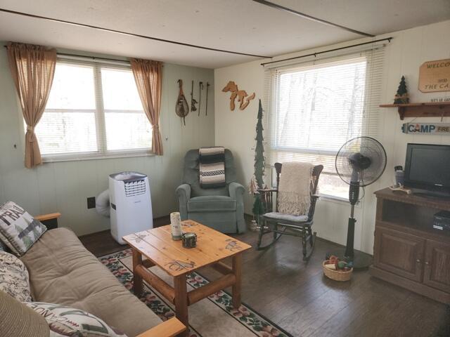 1631 W Lone Pine Rd, Baldwin, MI 49304 - living area with wood finished floors
