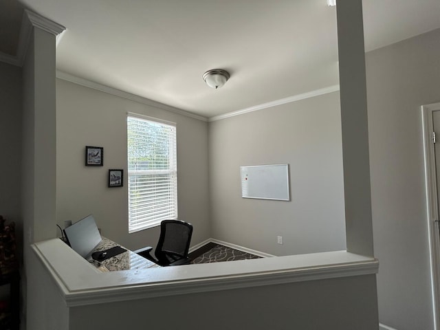 31065 Tremont Ln, Franklin, MI 48025 - office area with crown molding and baseboards