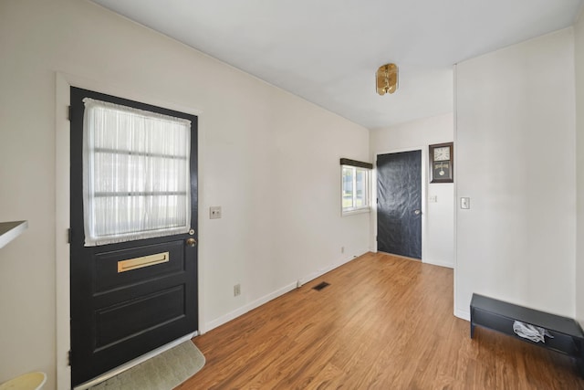 555 S Lakeside Dr, Michigan Center, MI 49254 - foyer featuring wood finished floors and baseboards