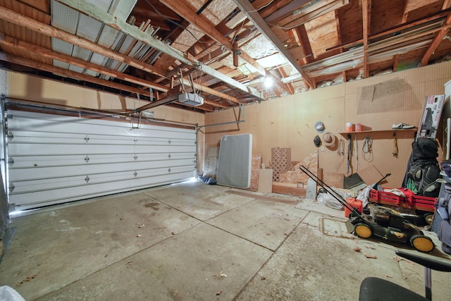 555 S Lakeside Dr, Michigan Center, MI 49254 - garage featuring a garage door opener