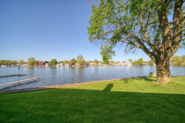 555 S Lakeside Dr, Michigan Center, MI 49254 - water view featuring a boat dock