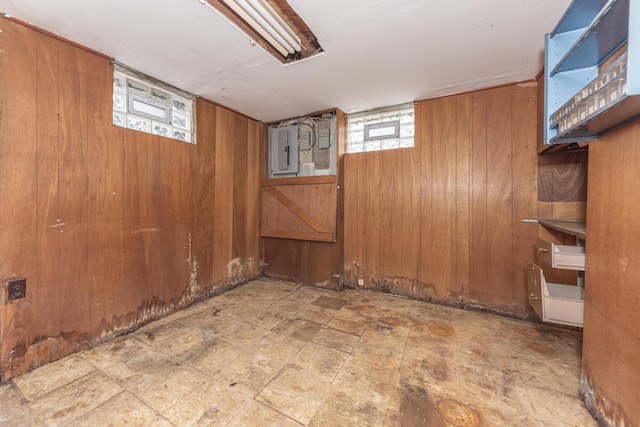 885 Hawthorne Ave, Ypsilanti, MI 48198 - below grade area featuring wooden walls