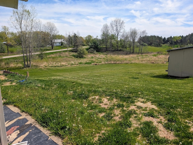 view of green lawn