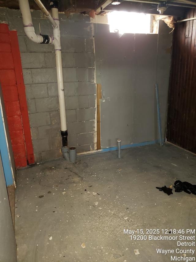19200 Blackmoor St, Detroit, MI 48234 - view of unfinished basement