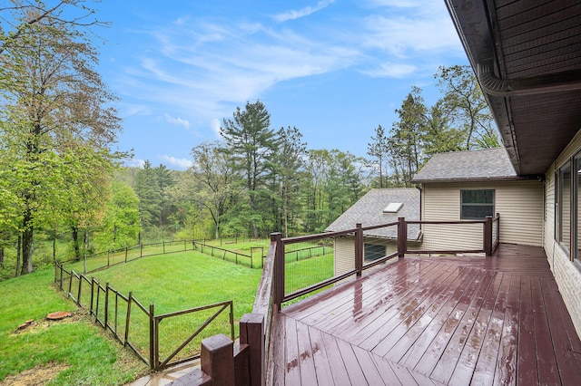 1977 E 40th St, White Cloud, MI 49349 - deck with a view of trees