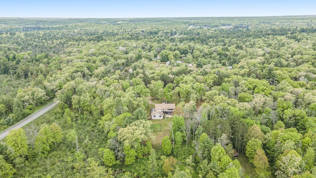 1977 E 40th St, White Cloud, MI 49349 - aerial overview of property's location featuring a heavily wooded area