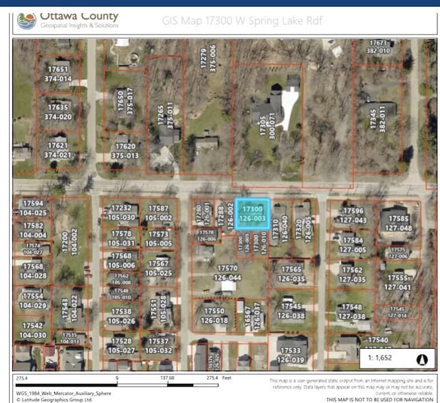 map of property location featuring property parcel outlined