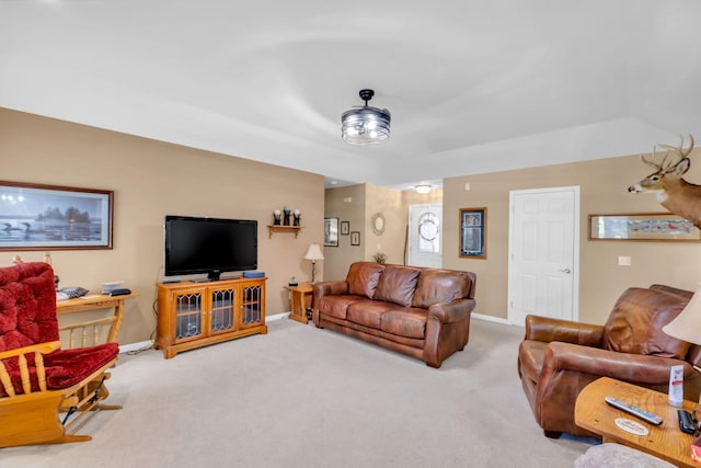 9100 Boggie Dr Unit 159, Canadian Lakes, MI 49346 - living area featuring carpet and baseboards