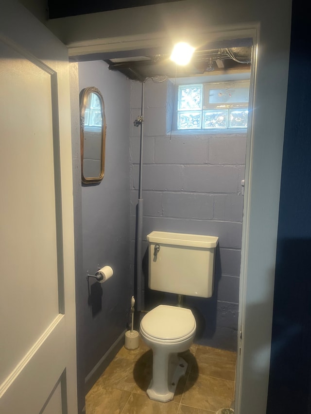 532 Saint Clair St, Grosse Pointe, MI 48230 - bathroom with toilet and tile patterned floors