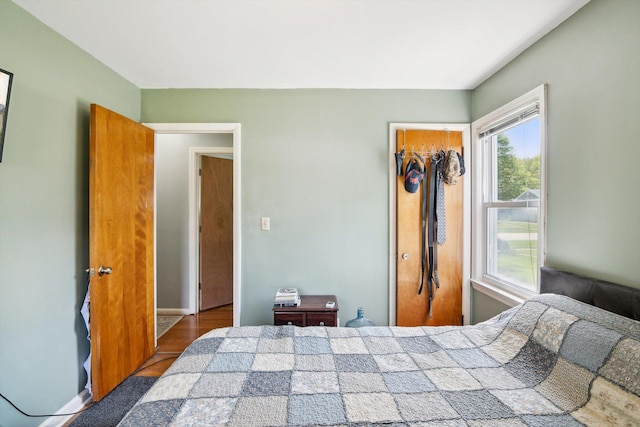 bedroom with a closet