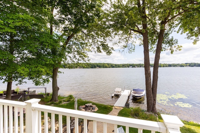 8216 Leonard Dr, Holly, MI 48442 - water view with a dock