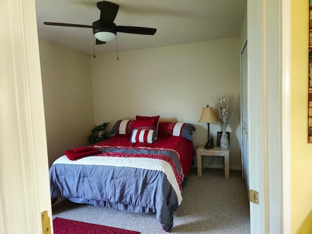 24864 Christina Dr, Flat Rock, MI 48134 - bedroom featuring carpet floors and ceiling fan