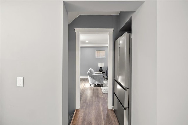 13519 Mansfield St, Detroit, MI 48227 - hall with dark wood finished floors and baseboards