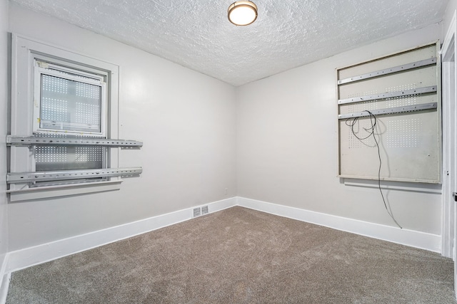 20410 Hull St, Highland Park, MI 48203 - empty room with carpet, baseboards, and a textured ceiling