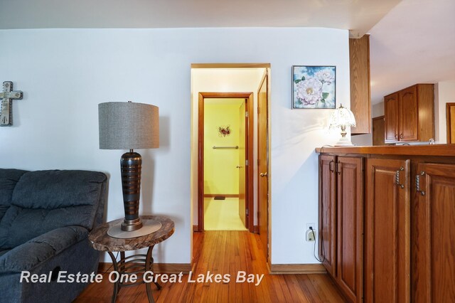 2505 Blake St, Saginaw, MI 48602 - hallway featuring light wood-style floors