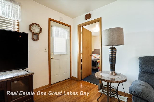 2505 Blake St, Saginaw, MI 48602 - entrance foyer with light wood-style flooring and baseboards