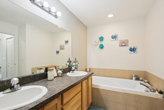 28986 Christopher Ln, Southfield, MI 48034 - full bathroom featuring double vanity and a bath