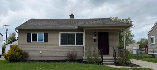 4770 Matthew St, Westland, MI 48186 - bungalow featuring a chimney and roof with shingles