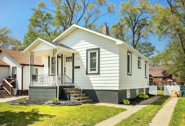 1342 Bertha St, Ferndale, MI 48220 - bungalow featuring a chimney