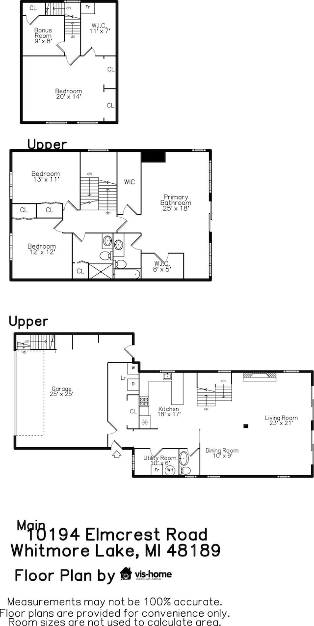 10194 Elmcrest Rd, Whitmore Lake, MI 48189 - floor plan / room layout