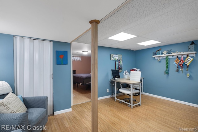 94 Crescent Lake Rd, Waterford, MI 48327 - office featuring wood finished floors and baseboards
