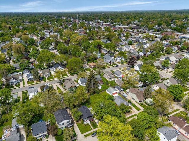 aerial view of property's location featuring nearby suburban area
