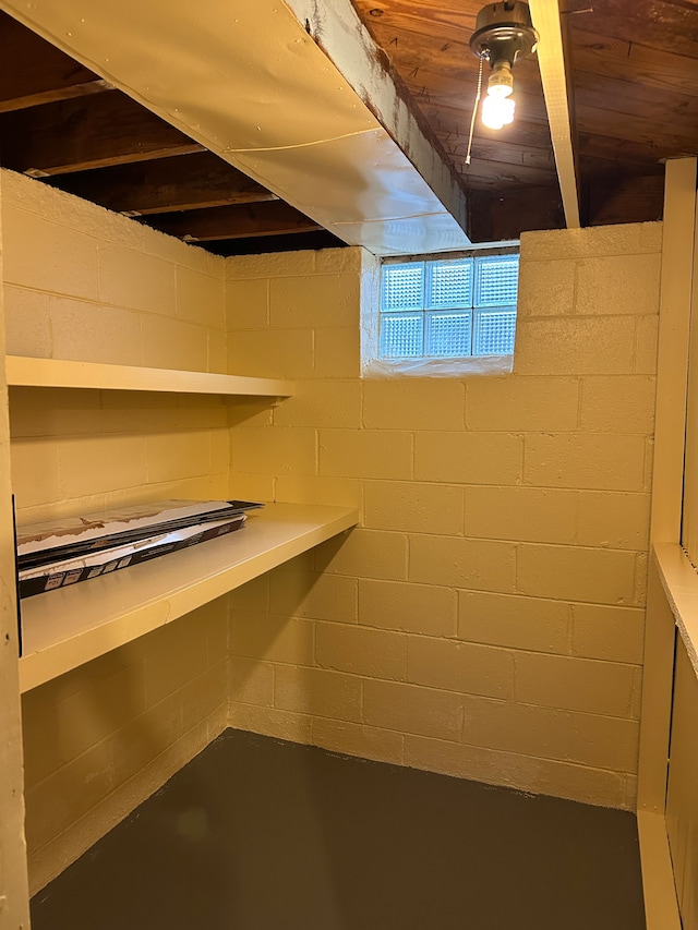 view of basement
