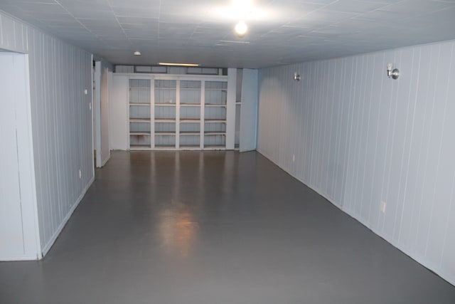 view of finished below grade area