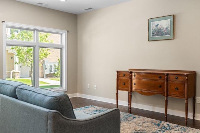 611 Woodland Dr, Dexter, MI 48130 - sitting room featuring wood finished floors and baseboards