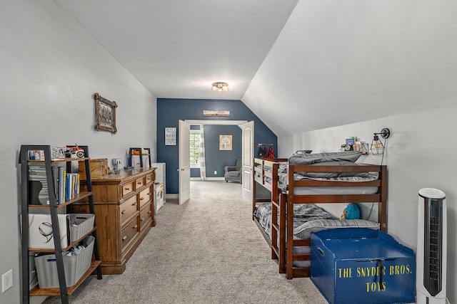 7812 Fountain Hills Ln, Davisburg, MI 48350 - carpeted bedroom with vaulted ceiling and baseboards